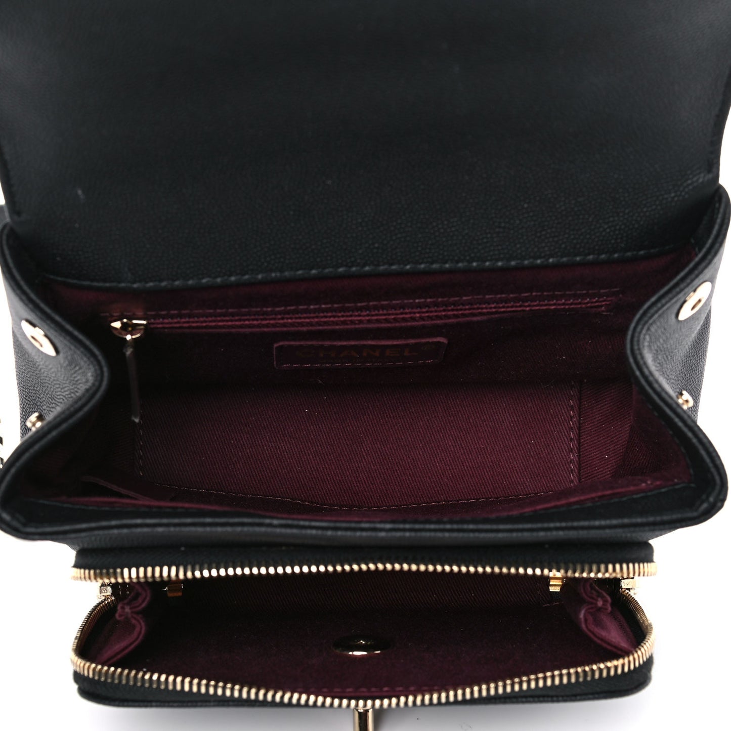 Caviar Quilted Small Business Affinity Flap Black