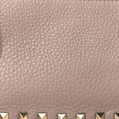 Valentino Garavani Pebbled Calfskin Small Rockstud Flip Lock Shoulder Bag Poudre 7 of 9