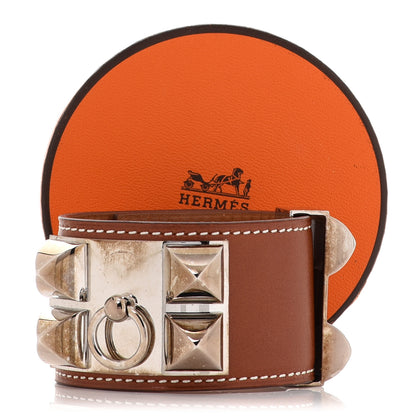 Hermes Barenia Collier De Chien CDC Bracelet L Fauve 7 of 7