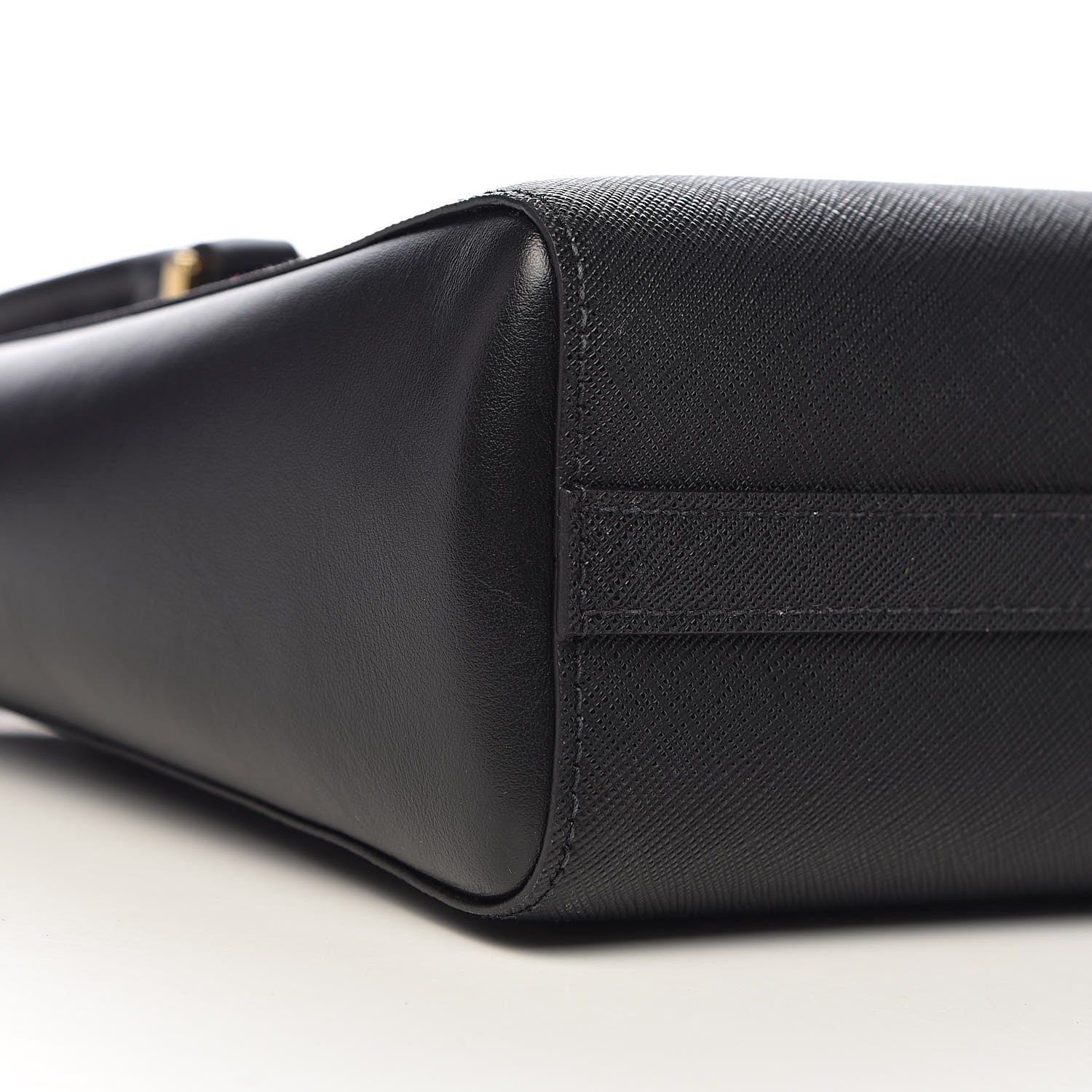 Prada Saffiano Soft Calfskin Small Zippered Tote Black 8 of 10