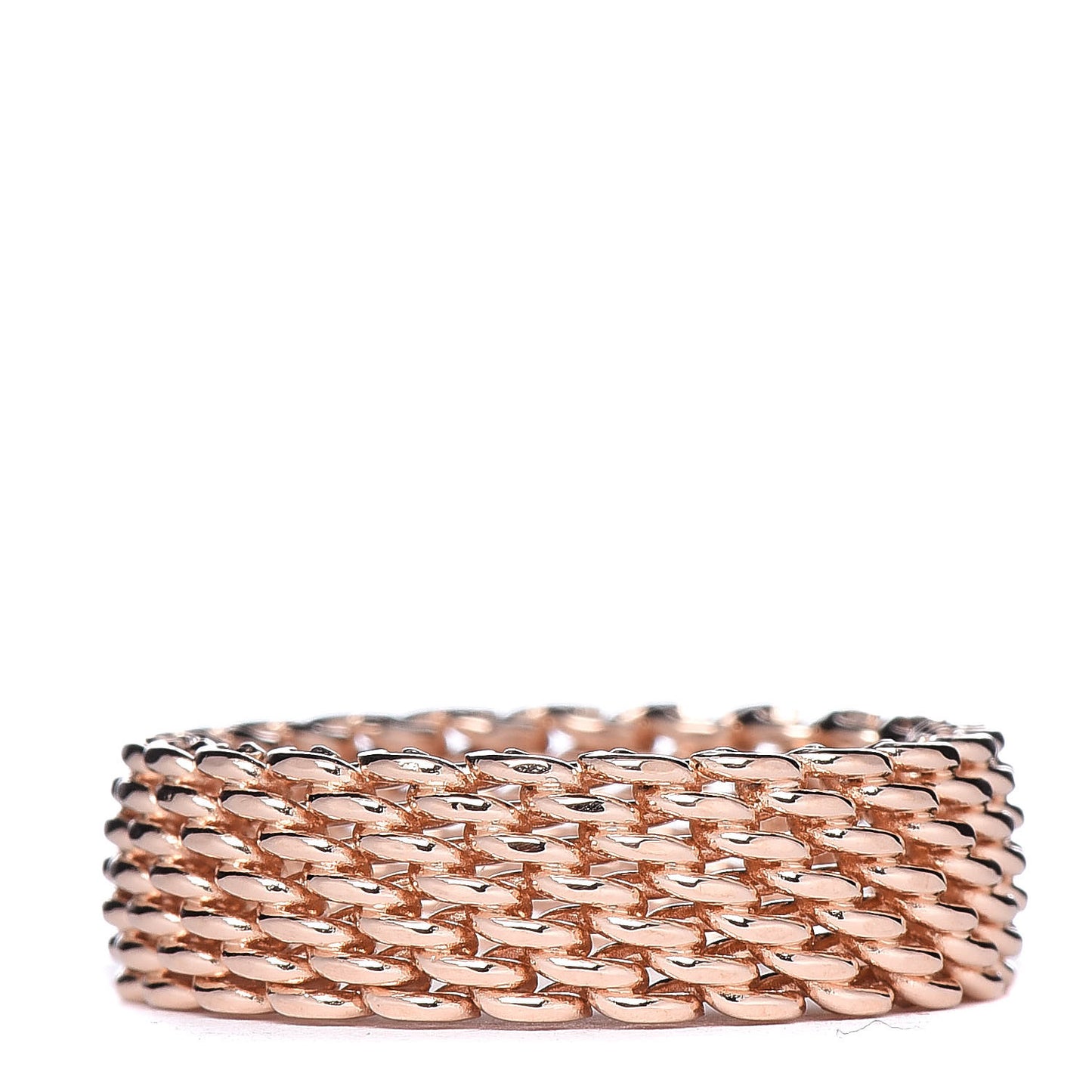 18K Rose Gold Narrow Somerset Mesh Ring 46 3.75
