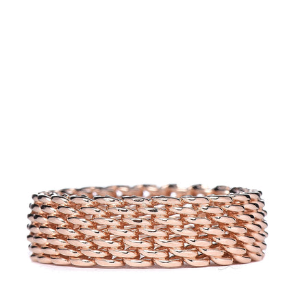 Tiffany 18K Rose Gold Narrow Somerset Mesh Ring 46 3.75 3 of 4