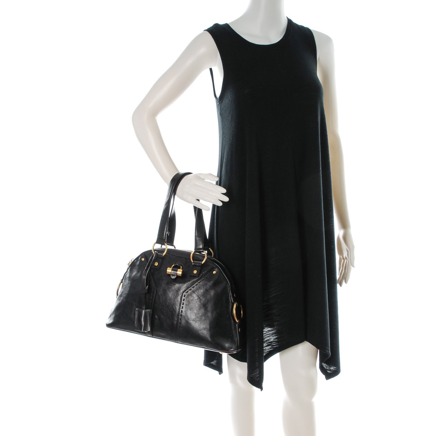 Patent Calfskin Medium Muse Chocolate