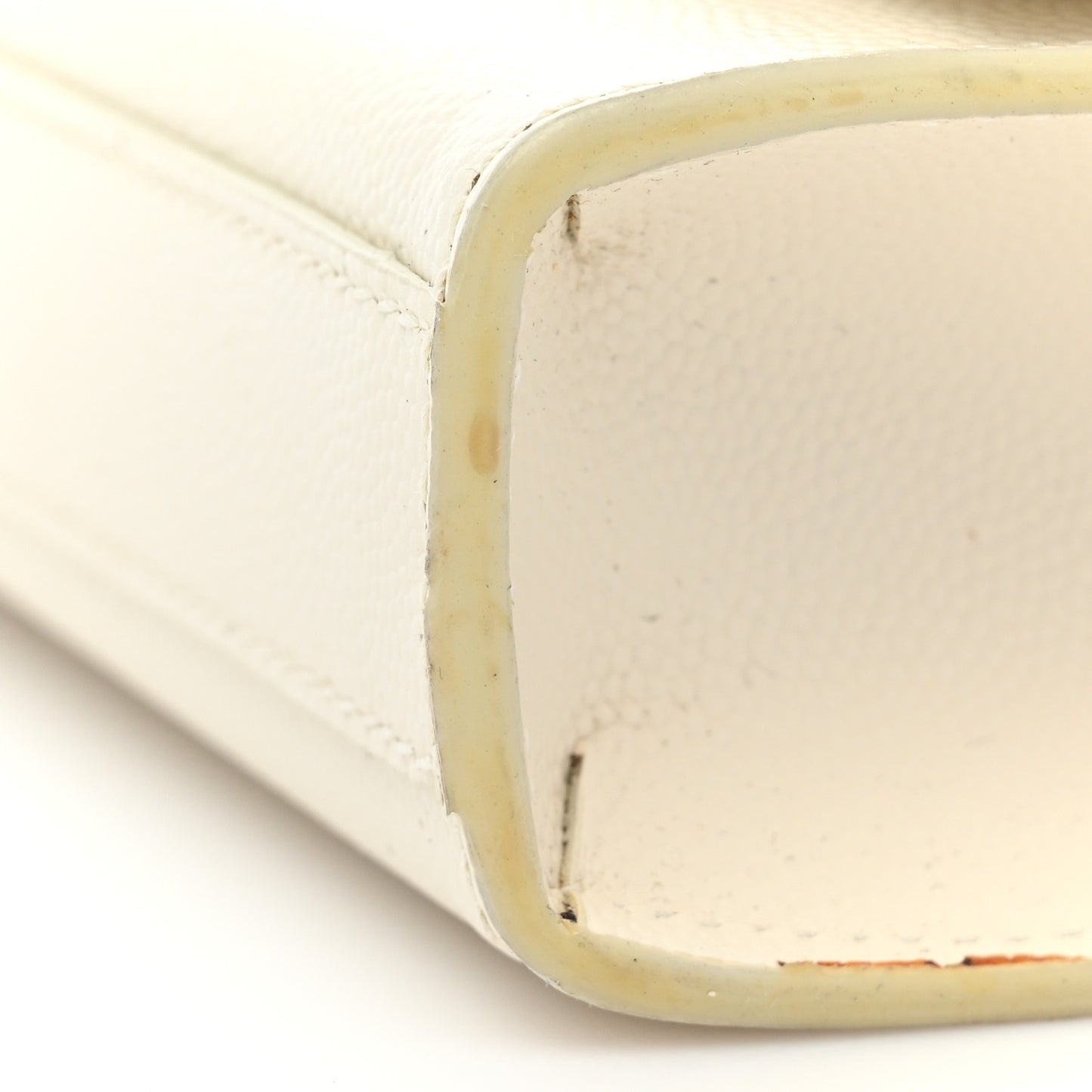 Grain De Poudre Classic Monogram Cassandre Clutch Dove White