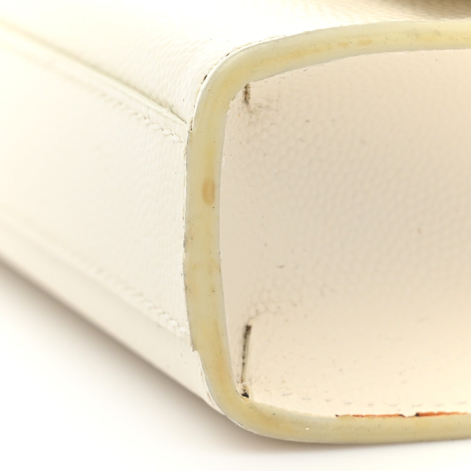 Saint Laurent Grain De Poudre Classic Monogram Cassandre Clutch Dove White 10 of 14