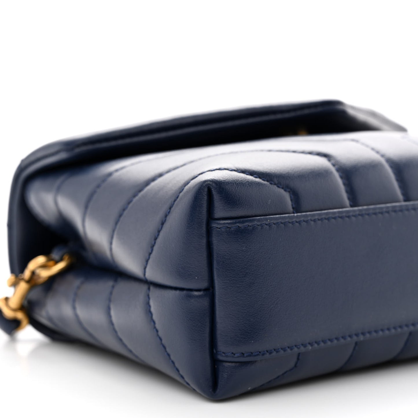 Calfskin Y Quilted Monogram Toy Loulou Crossbody Bag Denim