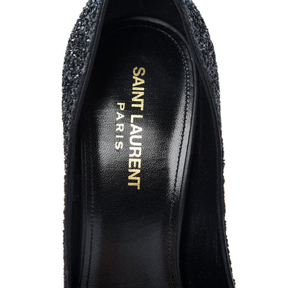 Saint Laurent Glitter Zoe 105 Pumps 38.5 Black 8 of 9