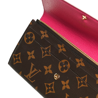 Louis Vuitton Monogram Bloom Flower Emilie Wallet Fuchsia 8 of 9