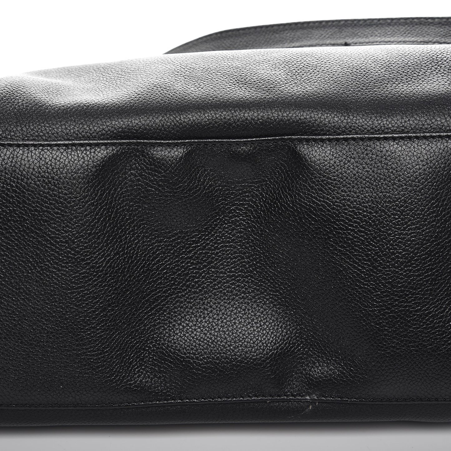 Calfskin Cerf Executive Shopper Tote Black