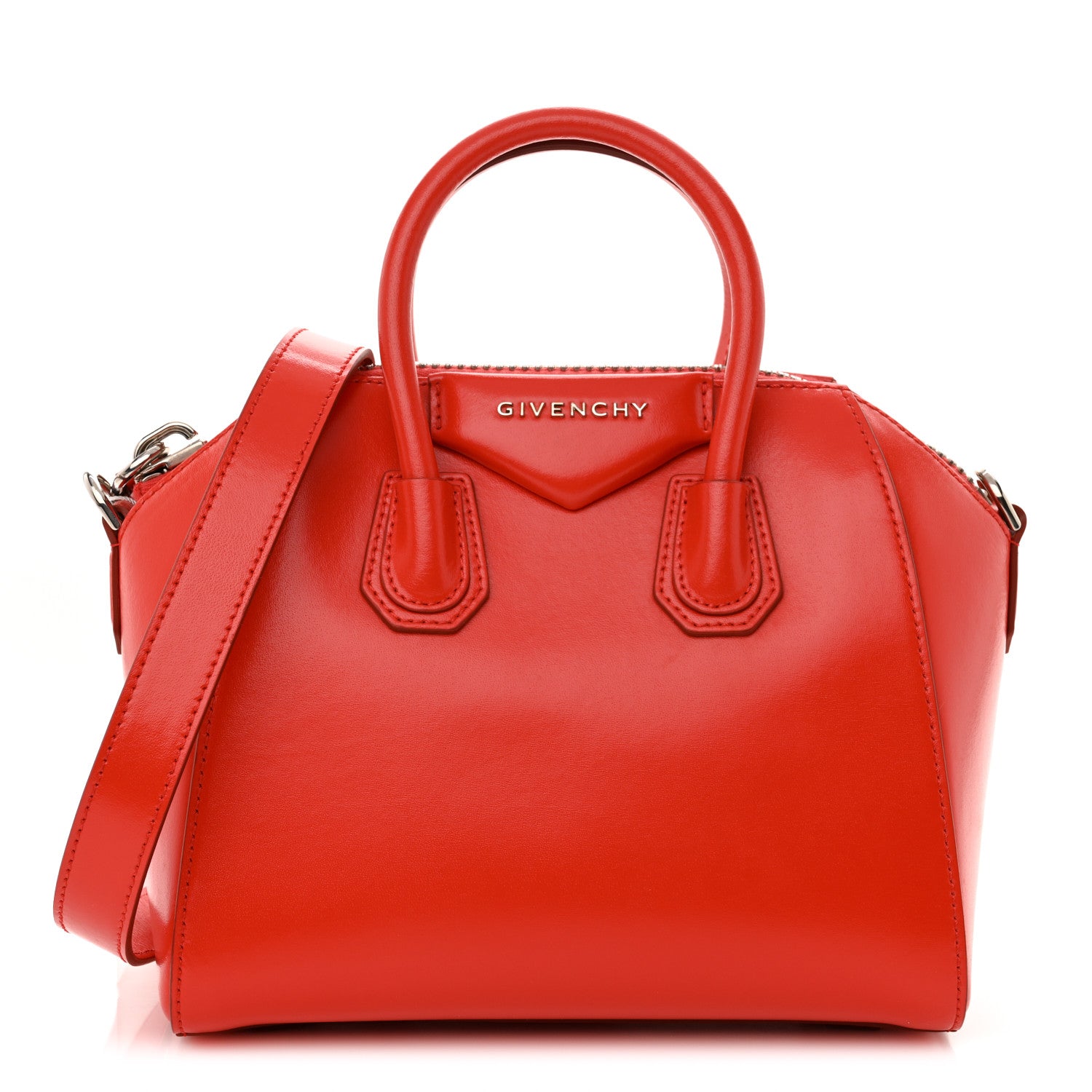 Givenchy Shiny Lord Calfskin Mini Antigona Red 1 of 10
