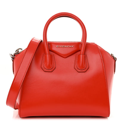 Givenchy Shiny Lord Calfskin Mini Antigona Red 1 of 10