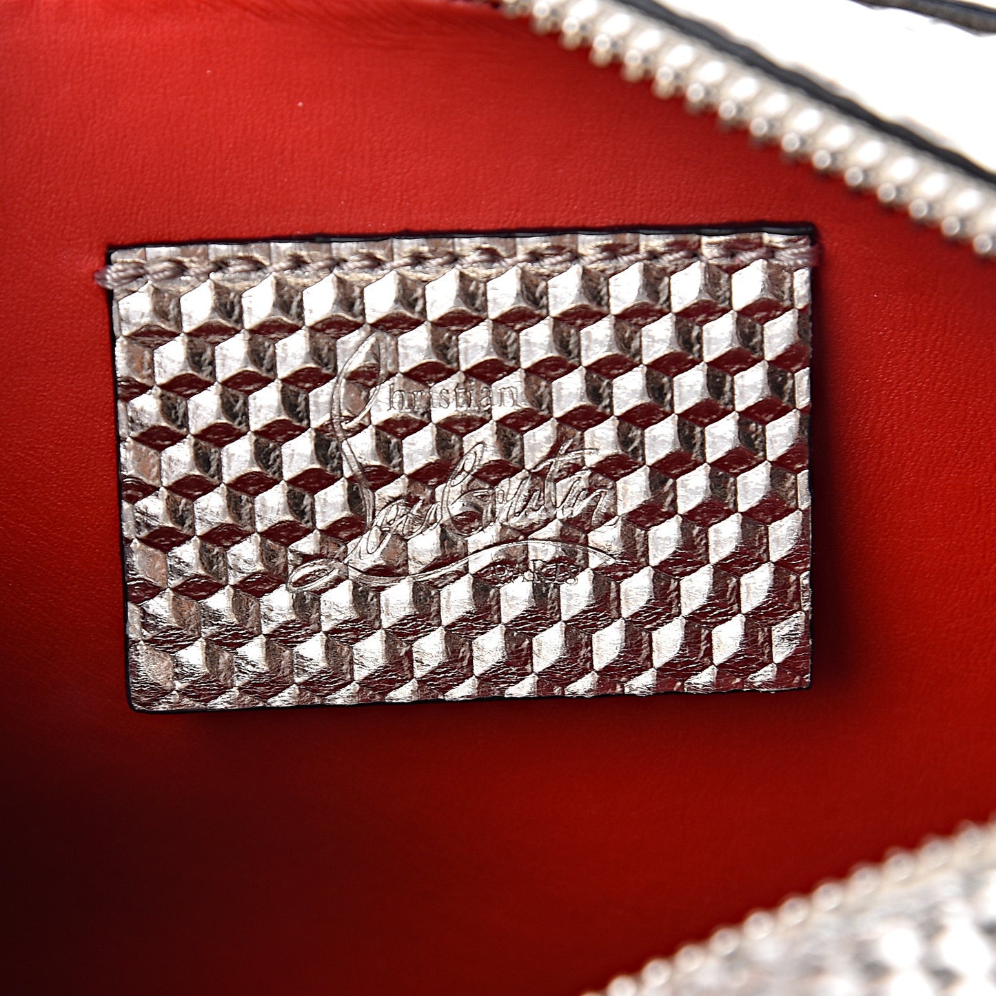 Givre Calfskin Glitter Cubiste Mini Rubylou Perle Platine
