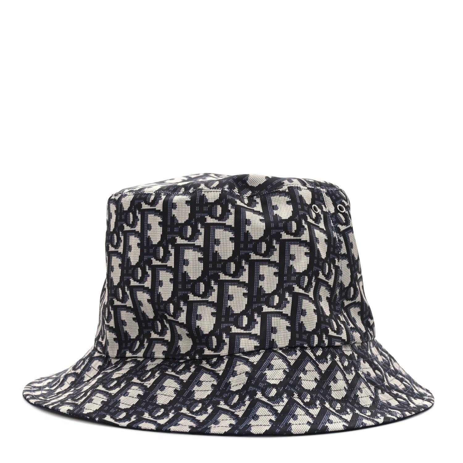 Christian Dior Oblique Reversible Teddy-D Brim Bucket Hat 59 Blue 5 of 10