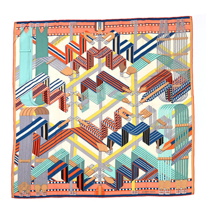 Hermes Silk Sangles En Zigzag Scarf 90 1 of 9