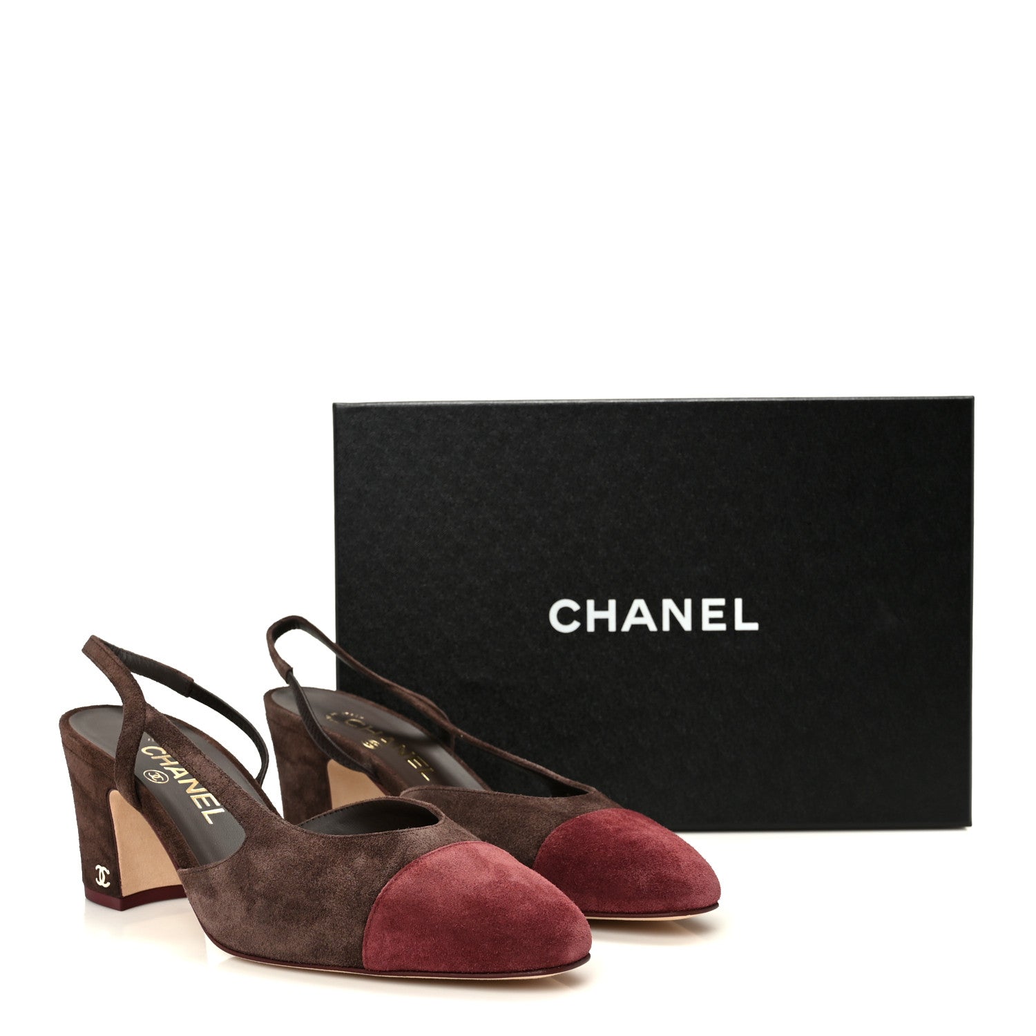 Chanel Laminated Crumpled Lambskin Grosgrain Cap Toe CC Ballerina