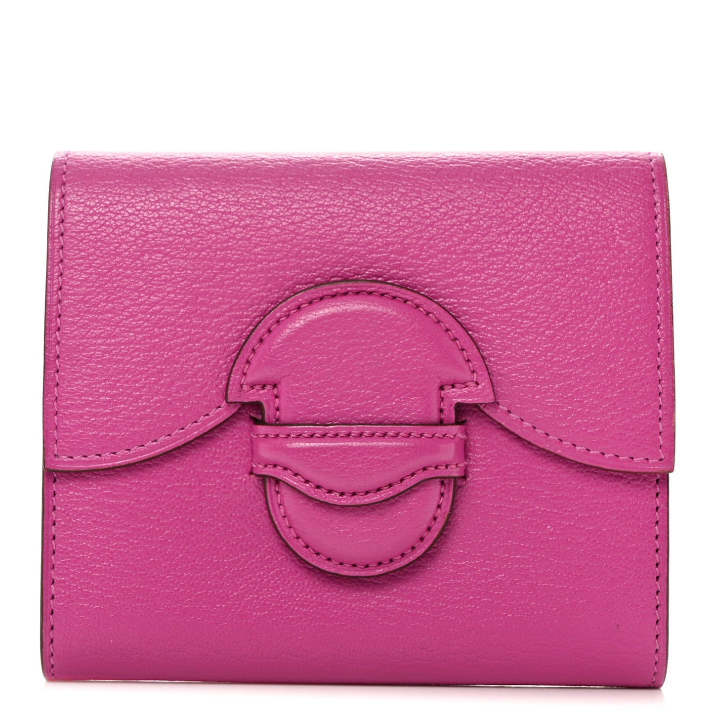 Chevre Mysore 1938 Wallet 19 Rose Pourpre
