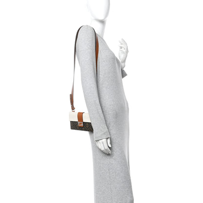 Fendi Glazed Fabric Cotton Vitello King Aura FF 1974 Baguette Belt Pouch Tobacco Moro Grezzo Cuoio 2 of 10