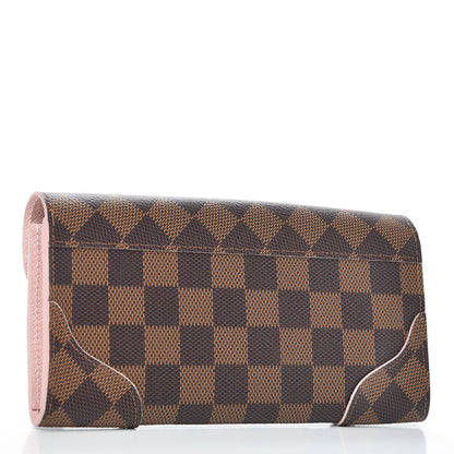 Louis Vuitton Damier Ebene Caissa Wallet Rose Ballerine 3 of 7