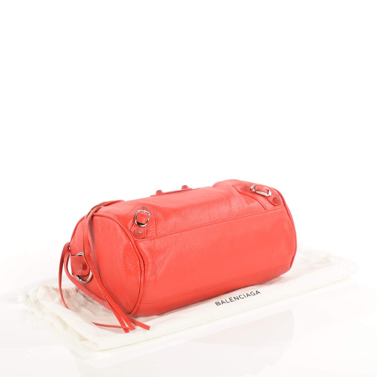 Balenciaga Matte Goatskin Rubber Covered Classic Hardware Mini Twiggy Rouge Coquelicot Rouge Braise 4 of 14