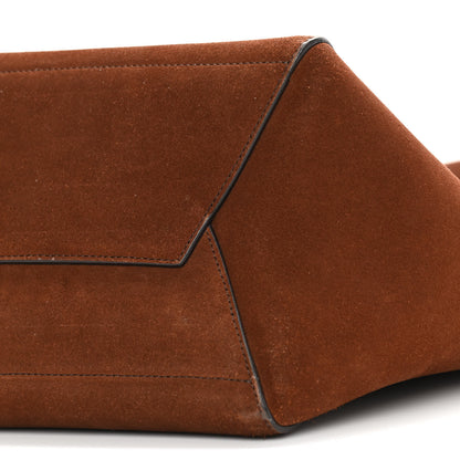 Celine Suede Calfskin Sangle Bucket Bag Chestnut 9 of 10