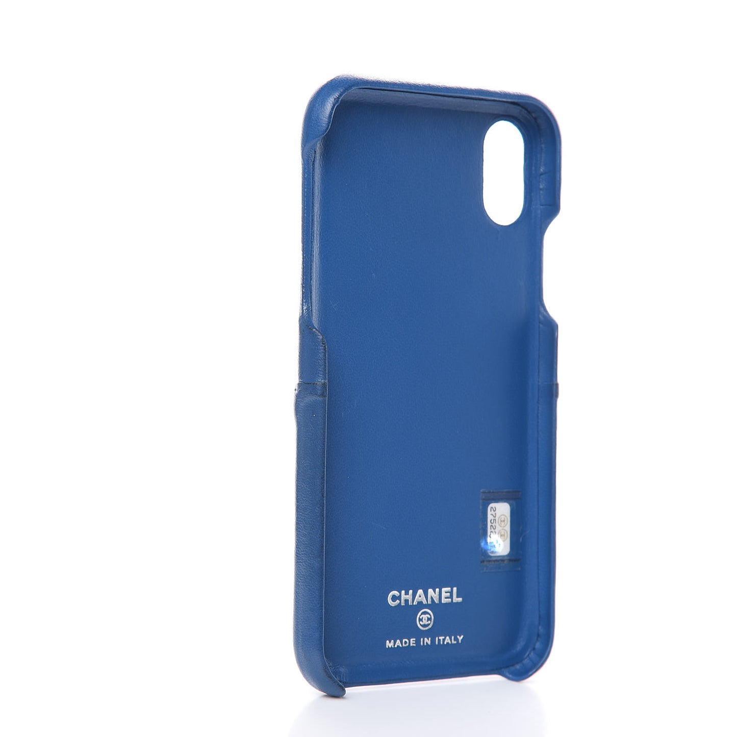 Lambskin Quilted iPhone X Case Blue