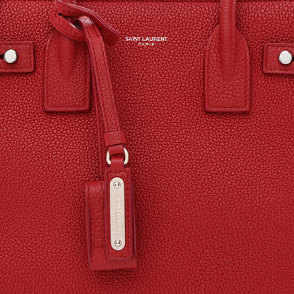 Saint Laurent Grained Calfskin Baby Sac De Jour Souple Red 9 of 13