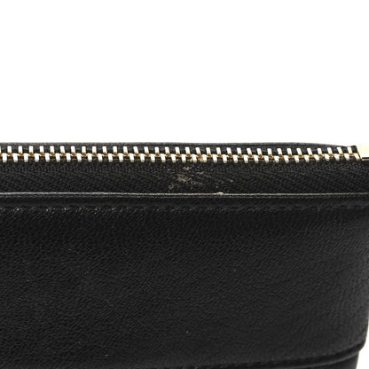 Chanel Sheepskin Quilted Large Vintage Mademoiselle Cosmetic Case Black 12 of 12
