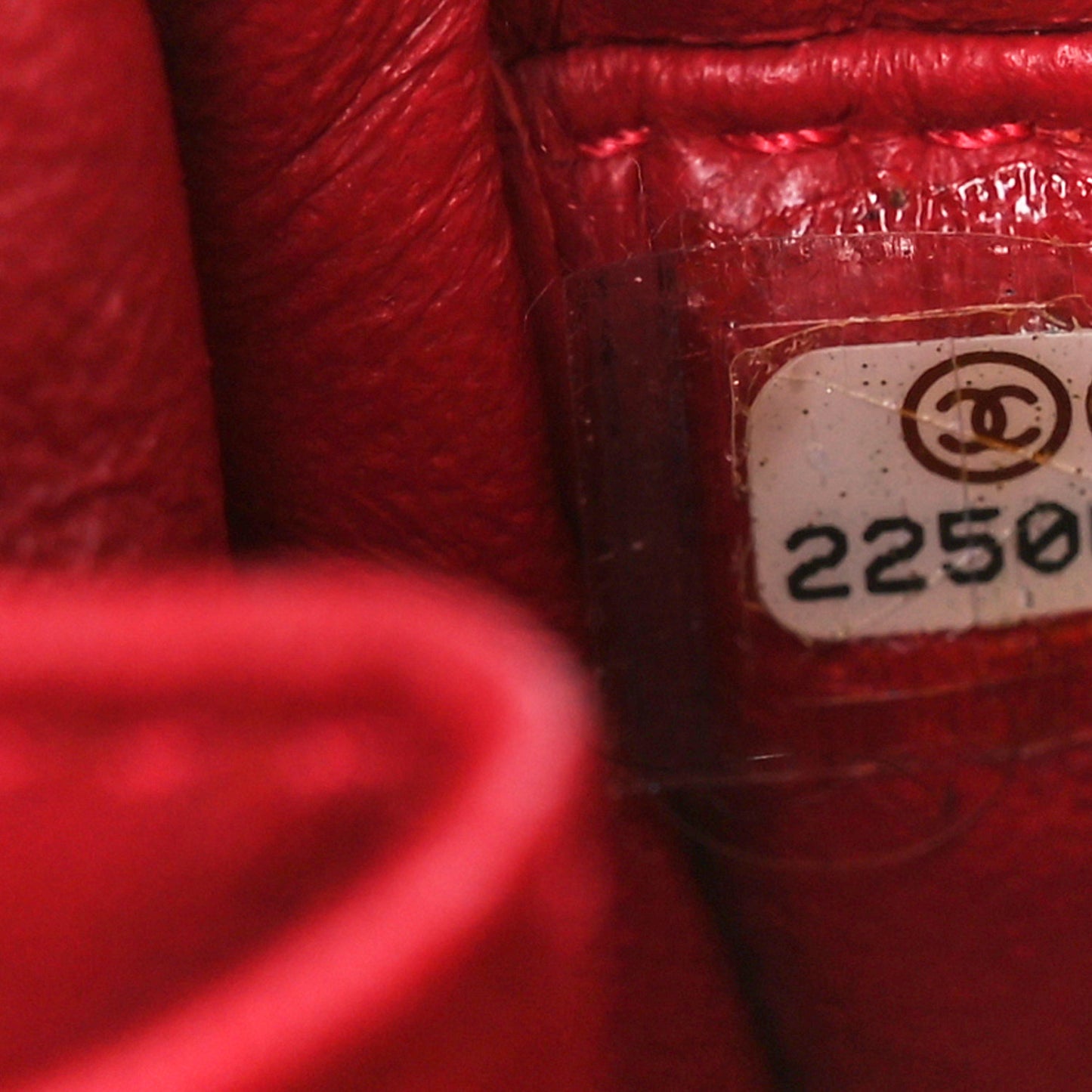 Iridescent Calfskin Quilted Reissue Camera Case Red