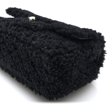 Chanel Shearling Quilted Mini Top Handle Rectangular Flap Black 9 of 9