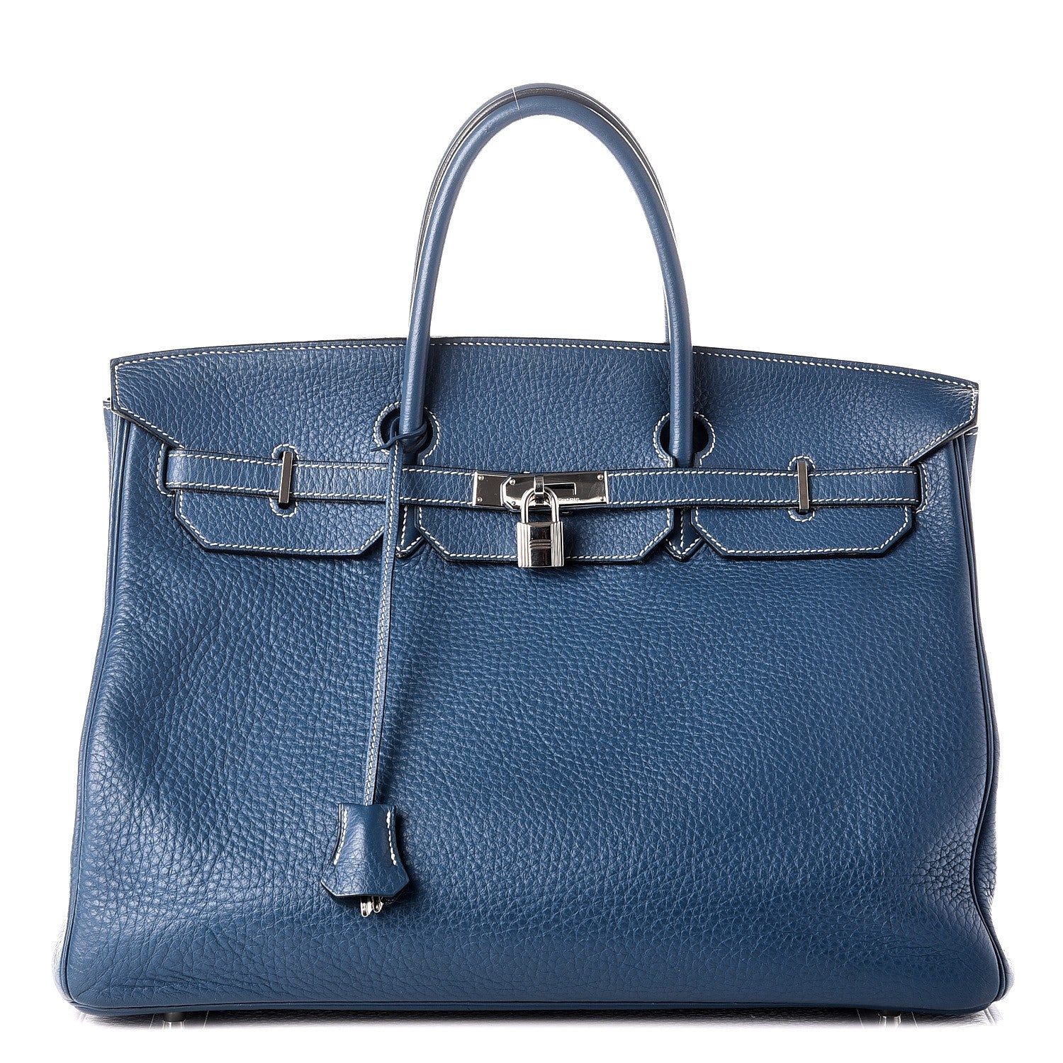 Hermes Taurillon Clemence Birkin 40 Bleu Thalassa 1 of 31