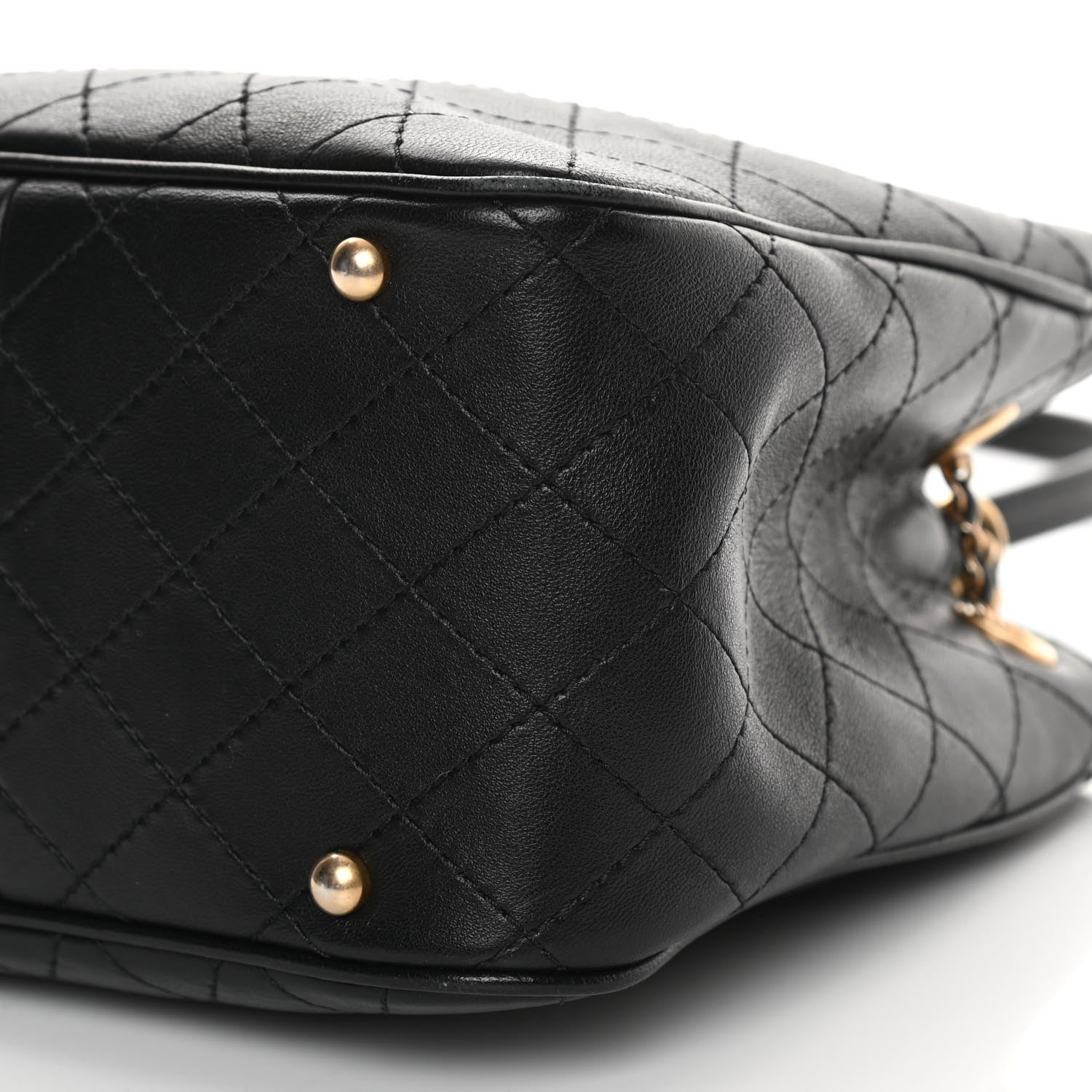 Chanel Calfskin Stitched Small Egyptian Amulet Drawstring Bag Black 9 of 11