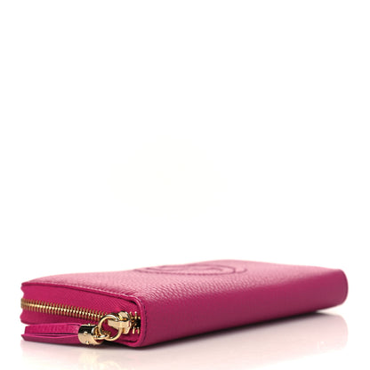 Gucci Pebbled Calfskin Soho Zip Around Wallet Bright Bougainvillea 4 of 7