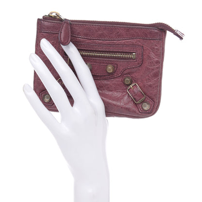 Balenciaga Agneau Giant 12 Gold Hardware M Porte-Monnaie Coin Purse Cassis 2 of 9