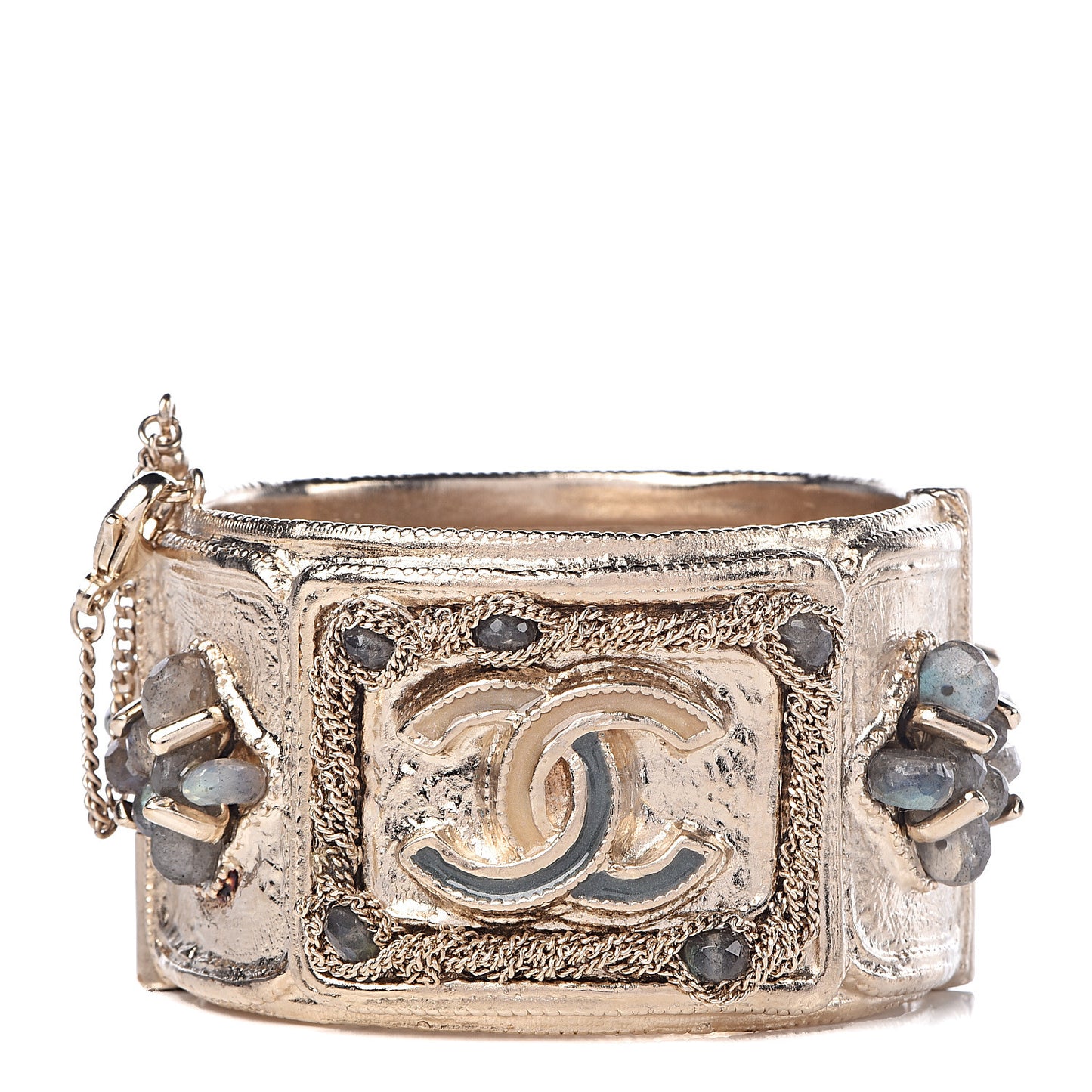 Crystal Enamel CC Cuff Gold