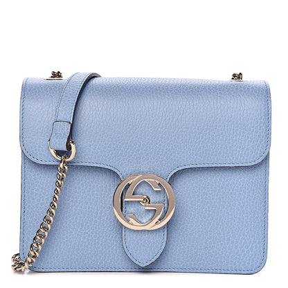 Gucci Dollar Calfskin Small Interlocking G Shoulder Bag Mineral Blue 1 of 11