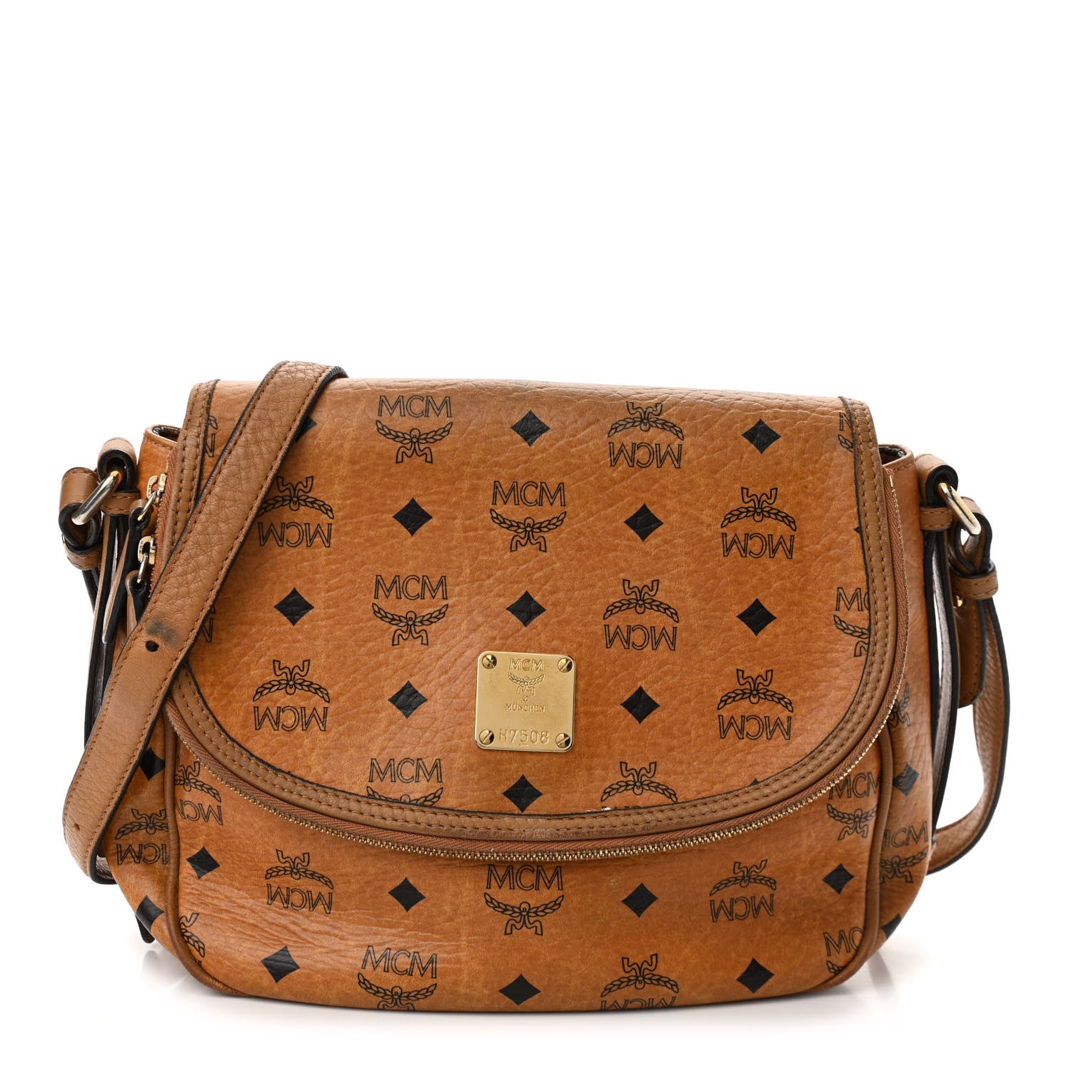 MCM Visetos Heritage Crossbody Cognac 1 of 19