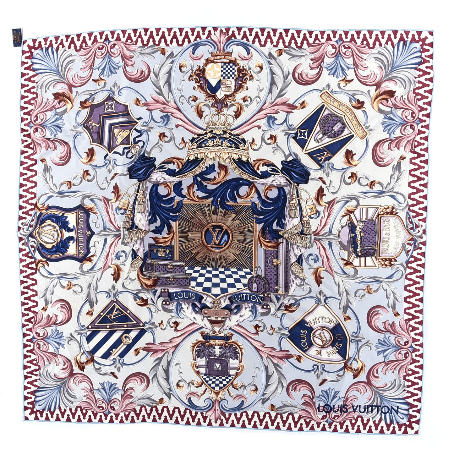 Silk Trunks And Bags Square Scarf Multicolor