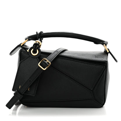 Loewe Nappa Lambskin Featherlight Mini Puzzle Bag Black 1 of 9