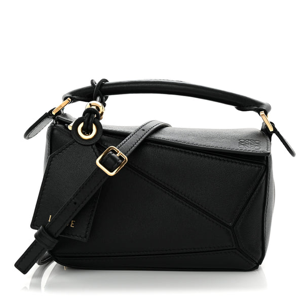 Loewe Nappa Lambskin Featherlight Mini Puzzle Bag Black 1893661