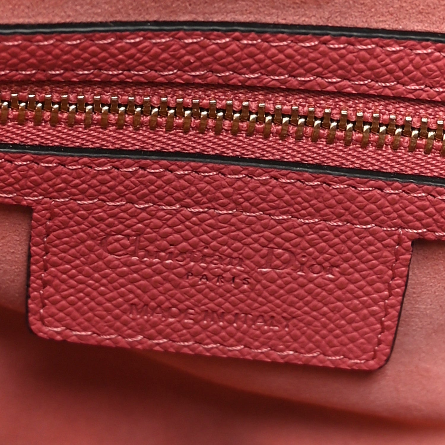 Christian Dior Grained Calfskin Saddle Bag Pink 6 of 9