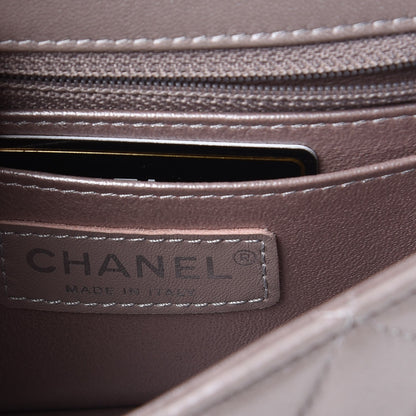 Chanel Metallic Lambskin Quilted Mini Rectangular Flap Silver 6 of 8