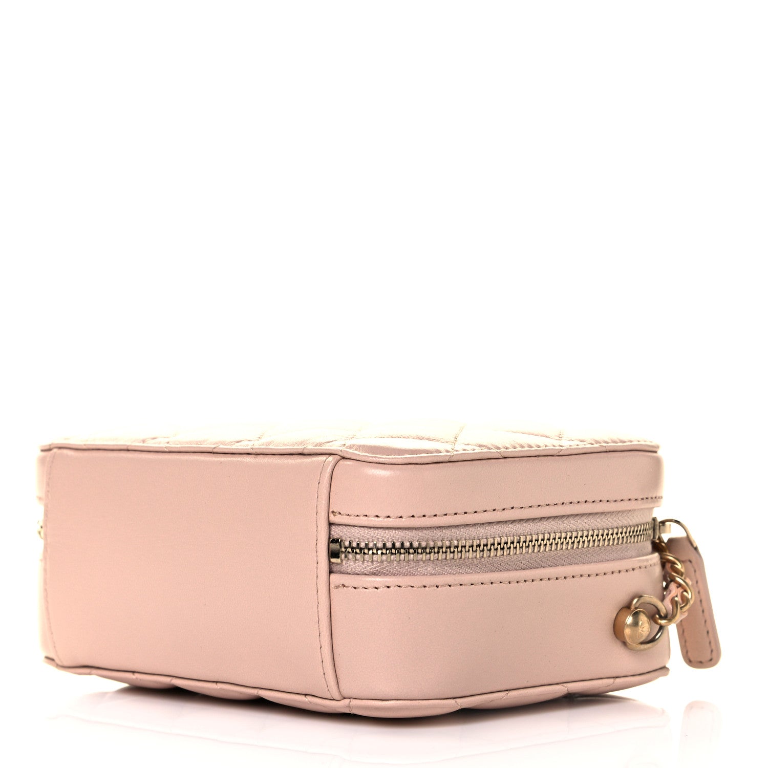 Chanel Lambskin Quilted CC Pearl Crush Camera Case Light Beige 7 of 7