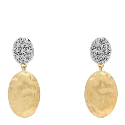 Marco Bicego 18K Yellow Gold Diamond Medium Siviglia Drop Earrings 1 of 4