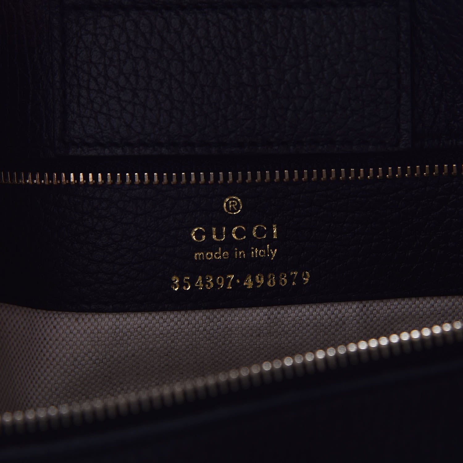 Gucci Pebbled Calfskin Medium Swing Tote Black 6 of 8