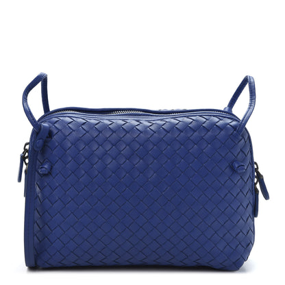 Bottega Veneta Nappa Intrecciato Double Compartment Crossbody Bag Atlantic Blue 1 of 8