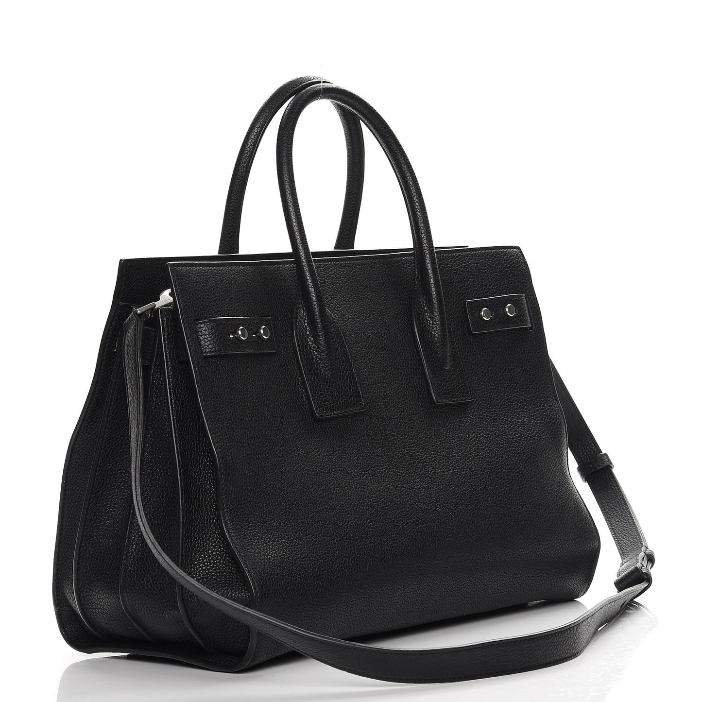 Grained Calfskin Small Supple Sac De Jour Black