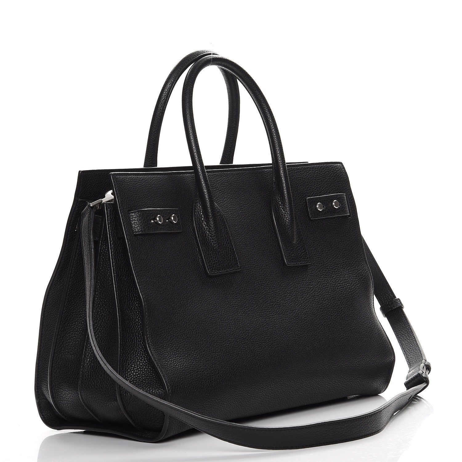 Saint Laurent Grained Calfskin Small Supple Sac De Jour Black 4 of 10