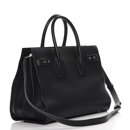 Saint Laurent Grained Calfskin Small Supple Sac De Jour Black 4 of 10
