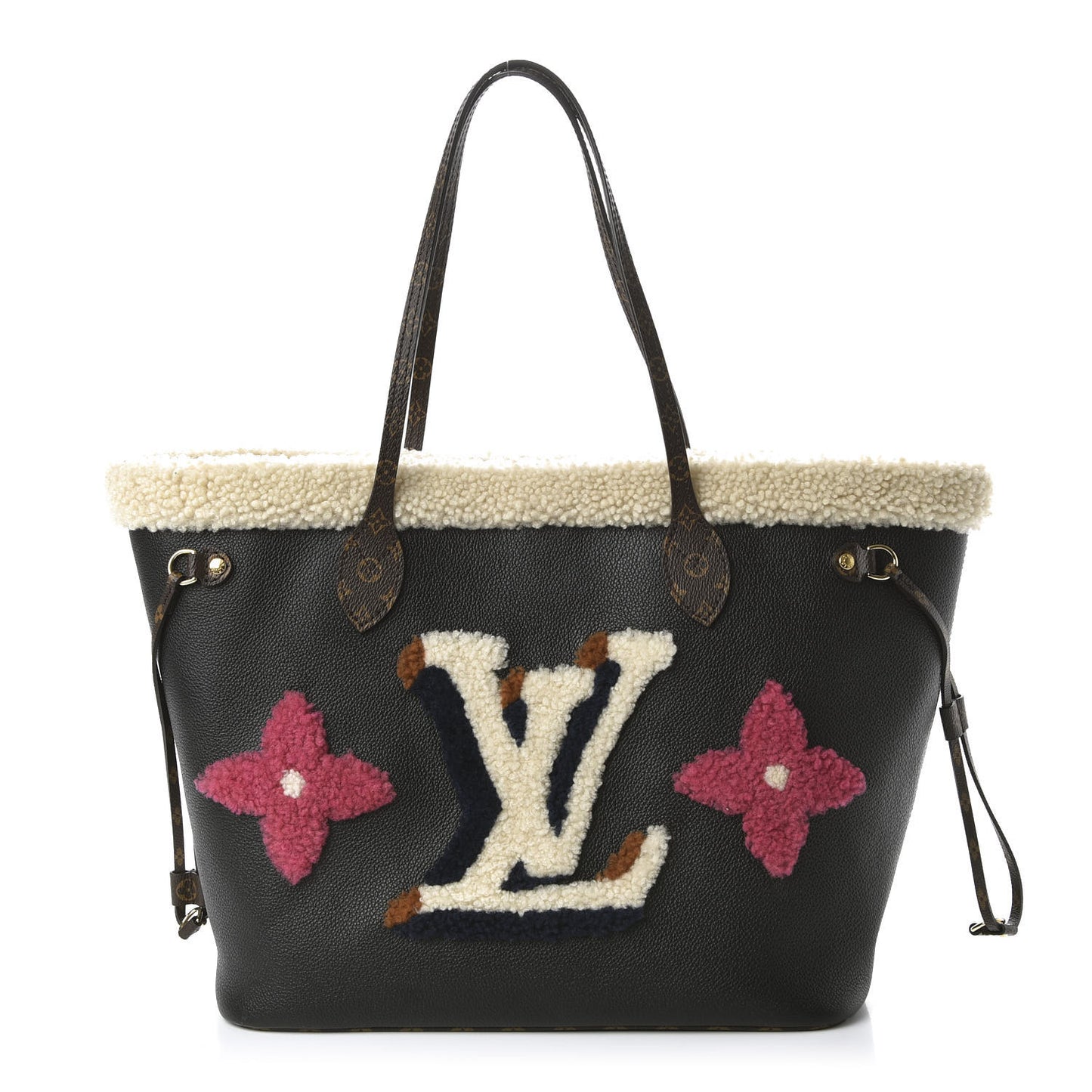 Calfskin Monogram Teddy Neverfull MM Black