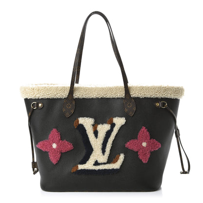Louis Vuitton Calfskin Monogram Teddy Neverfull MM Black 1 of 10